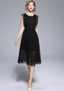 Vestido Midi de Renda Guipir para Casamento