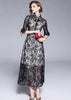 Vestido Renda Clássico Gola Laço