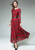 Vestido Longo de Renda com Cinto