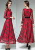 Vestido Longo de Renda com Cinto
