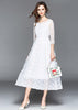Vestido Midi Tule Bordado com Renda