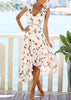 Vestido Mullet Floral Aberto nas Costas