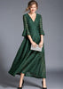 Vestido Renda Midi Manga Flare