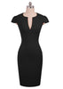 Vestido Tubinho com Decote V