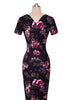 Vestido Tubinho Estampado Decote v nas Costas
