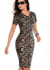 Vestido Tubinho com Estampa Leopardo