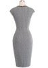 Vestido Tubinho com Recorte Geometrico