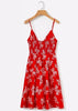 Vestido Evasê Midi Estampado Amarração Busto