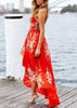 Vestido Mullet Floral Cruzado nas Costas