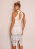 Vestido Midi Justo Renda Guipir
