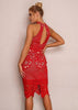 Vestido Midi Justo Renda Guipir