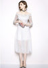 Vestido Renda Midi Ombro a Ombro