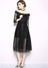 Vestido Renda Midi Ombro a Ombro