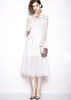 Vestido Renda Midi Ombro a Ombro