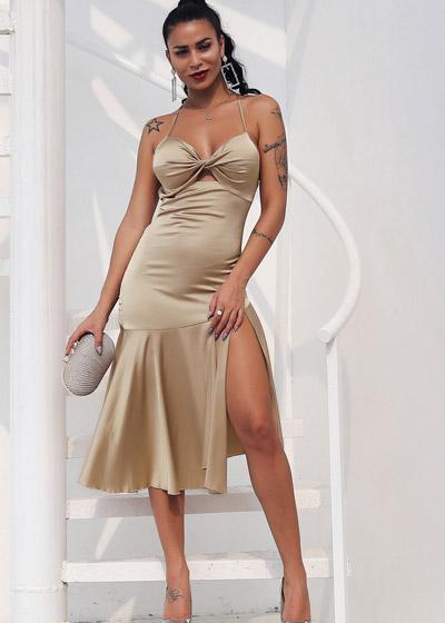 Vestido Assimétrico Babado Frente Única