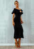 Vestido com Babado Ombro a Ombro Alta Qualidade