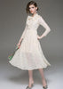 Vestido Evangélico Midi Renda Festa Gola Laço