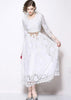 Vestido Renda Midi Branco Festa Casamento Civil