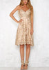 Vestido Midi Festa Bordado Dourado