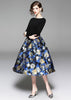 Vestido Midi Saia Rodada Estampada