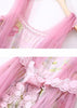 Vestido Chiffon Floral com Tule por Cima