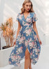 Vestido Envelope Transpassado Midi Estampado