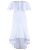 Vestido Mullet Ombro a Ombro com Babado