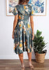 Vestido Midi Assimetrico Estampado