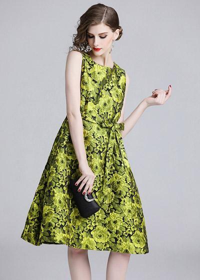 Vestido Midi Gode Estampado de Jacquard