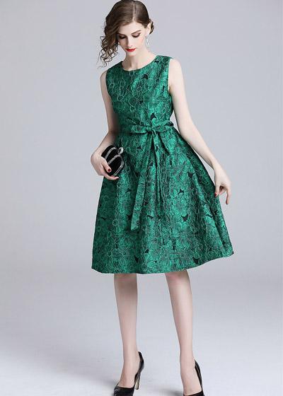 Vestido Jacquard Midi Rodado Festa