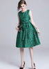 Vestido Jacquard Midi Rodado Festa