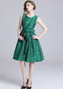 Vestido Jacquard Midi Rodado Festa