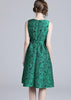 Vestido Jacquard Midi Rodado Festa
