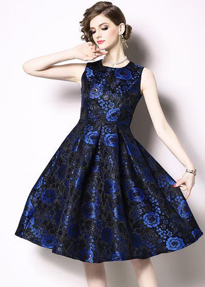 Vestido Estampado Jacquard Rodado Midi