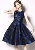 Vestido Estampado Jacquard Rodado Midi