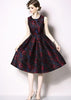 Vestido Estampado Jacquard Rodado Midi