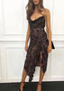 Vestido Assimetrico Estampado Onça