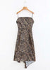 Vestido Assimetrico Estampado Onça