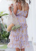 Vestido Estampado com Babado
