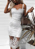 Vestido Midi Bordado de Renda para Festa