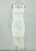Vestido Midi Bordado de Renda para Festa