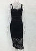 Vestido Midi Bordado de Renda para Festa