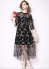 Vestido Midi Tule Bordado