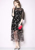 Vestido Midi Tule Bordado