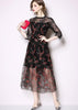 Vestido Midi Tule Bordado