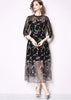 Vestido Midi Tule Bordado