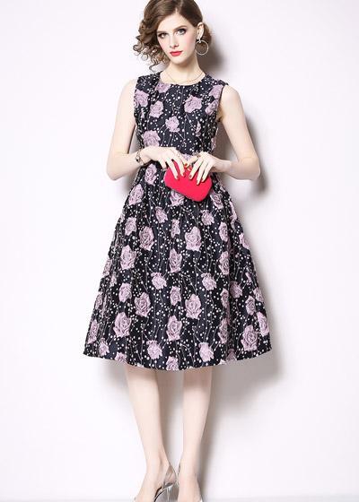 Vestido Midi Rodado Estampado