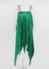 Vestido Assimetrico Midi Plissado Festa