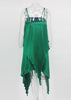 Vestido Assimetrico Midi Plissado Festa