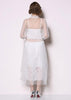 Vestido Festa Tule Midi Gola Alta